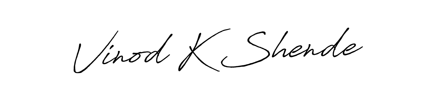 How to make Vinod K Shende signature? Antro_Vectra_Bolder is a professional autograph style. Create handwritten signature for Vinod K Shende name. Vinod K Shende signature style 7 images and pictures png