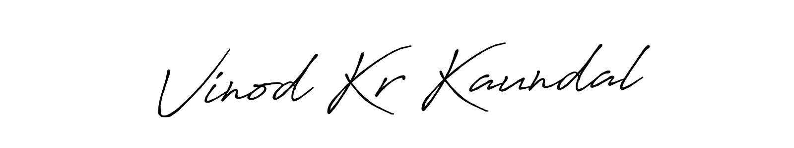 Use a signature maker to create a handwritten signature online. With this signature software, you can design (Antro_Vectra_Bolder) your own signature for name Vinod Kr Kaundal. Vinod Kr Kaundal signature style 7 images and pictures png