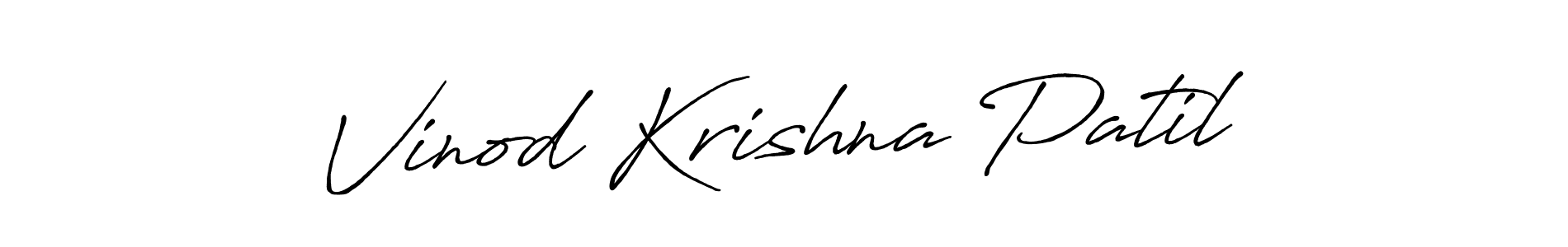 Create a beautiful signature design for name Vinod Krishna Patil. With this signature (Antro_Vectra_Bolder) fonts, you can make a handwritten signature for free. Vinod Krishna Patil signature style 7 images and pictures png