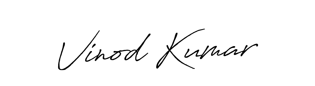 Create a beautiful signature design for name Vinod Kumar. With this signature (Antro_Vectra_Bolder) fonts, you can make a handwritten signature for free. Vinod Kumar signature style 7 images and pictures png