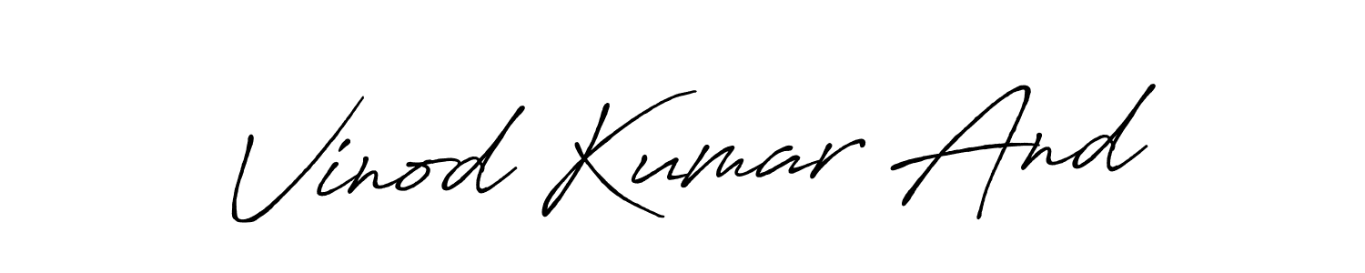 How to Draw Vinod Kumar And signature style? Antro_Vectra_Bolder is a latest design signature styles for name Vinod Kumar And. Vinod Kumar And signature style 7 images and pictures png