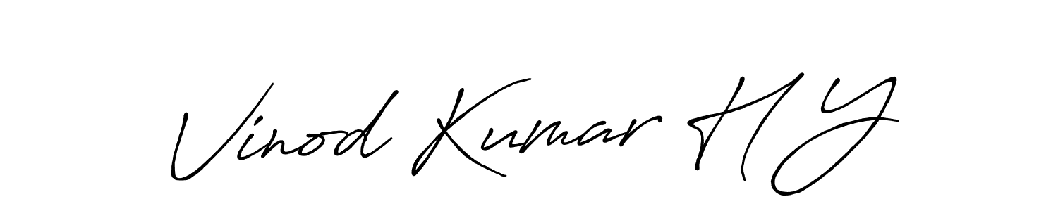 How to Draw Vinod Kumar H Y signature style? Antro_Vectra_Bolder is a latest design signature styles for name Vinod Kumar H Y. Vinod Kumar H Y signature style 7 images and pictures png