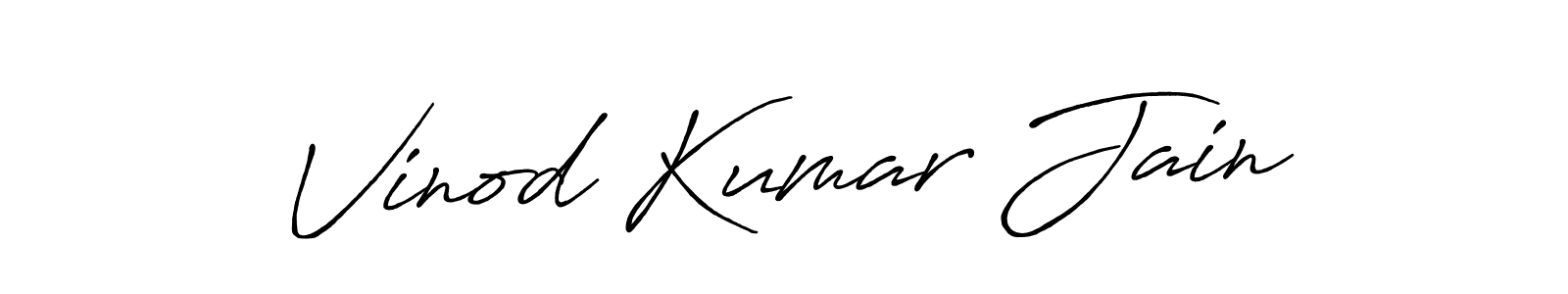 Use a signature maker to create a handwritten signature online. With this signature software, you can design (Antro_Vectra_Bolder) your own signature for name Vinod Kumar Jain. Vinod Kumar Jain signature style 7 images and pictures png