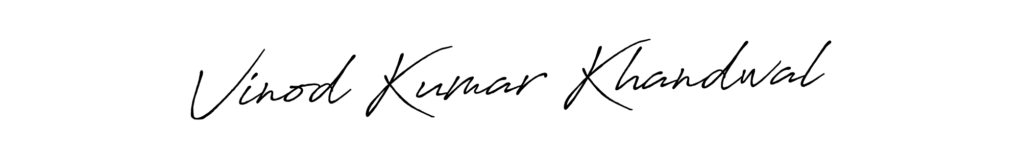 Use a signature maker to create a handwritten signature online. With this signature software, you can design (Antro_Vectra_Bolder) your own signature for name Vinod Kumar Khandwal. Vinod Kumar Khandwal signature style 7 images and pictures png