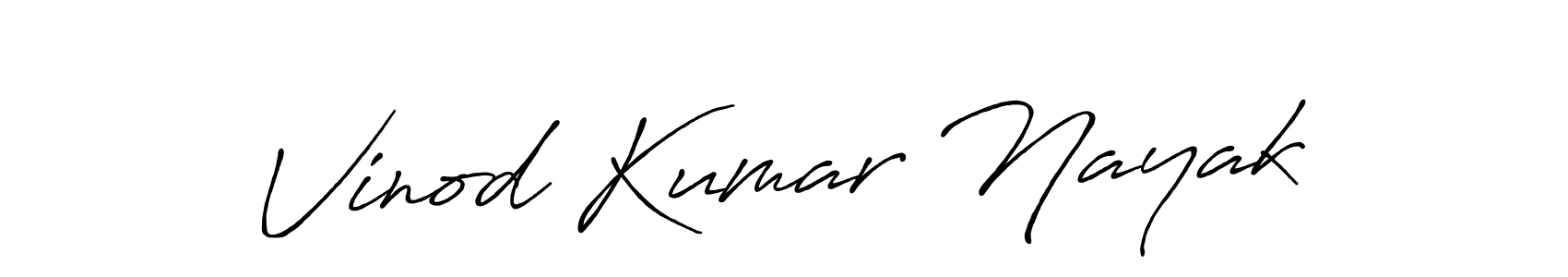 How to make Vinod Kumar Nayak name signature. Use Antro_Vectra_Bolder style for creating short signs online. This is the latest handwritten sign. Vinod Kumar Nayak signature style 7 images and pictures png