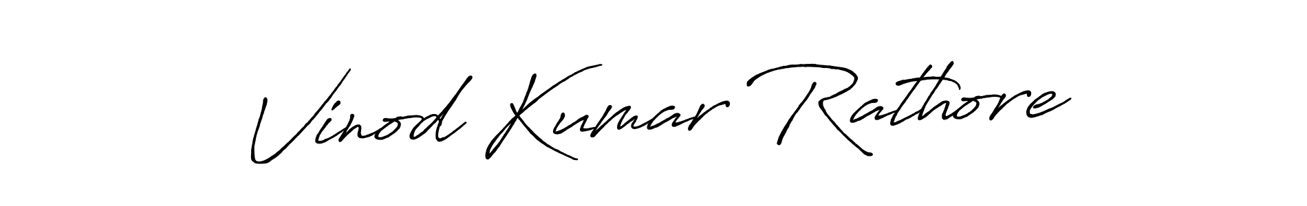 Make a beautiful signature design for name Vinod Kumar Rathore. With this signature (Antro_Vectra_Bolder) style, you can create a handwritten signature for free. Vinod Kumar Rathore signature style 7 images and pictures png