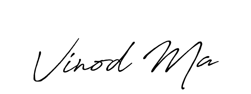 Also You can easily find your signature by using the search form. We will create Vinod Ma name handwritten signature images for you free of cost using Antro_Vectra_Bolder sign style. Vinod Ma signature style 7 images and pictures png