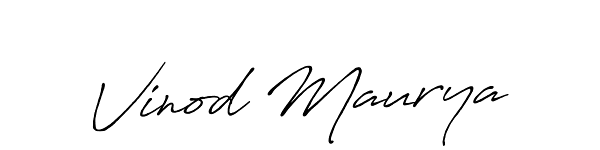 Antro_Vectra_Bolder is a professional signature style that is perfect for those who want to add a touch of class to their signature. It is also a great choice for those who want to make their signature more unique. Get Vinod Maurya name to fancy signature for free. Vinod Maurya signature style 7 images and pictures png
