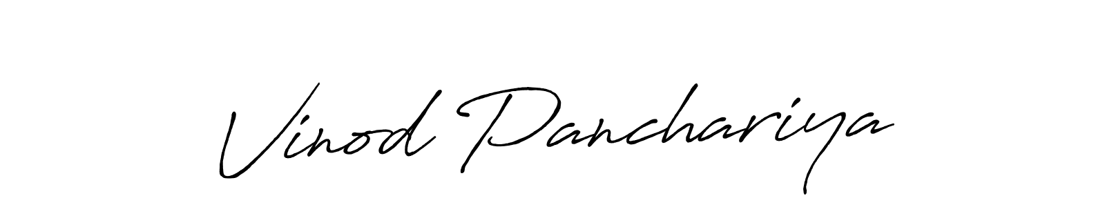 Also we have Vinod Panchariya name is the best signature style. Create professional handwritten signature collection using Antro_Vectra_Bolder autograph style. Vinod Panchariya signature style 7 images and pictures png