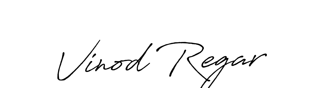 How to make Vinod Regar name signature. Use Antro_Vectra_Bolder style for creating short signs online. This is the latest handwritten sign. Vinod Regar signature style 7 images and pictures png