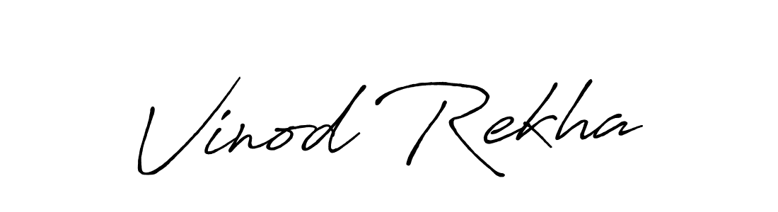 Use a signature maker to create a handwritten signature online. With this signature software, you can design (Antro_Vectra_Bolder) your own signature for name Vinod Rekha. Vinod Rekha signature style 7 images and pictures png