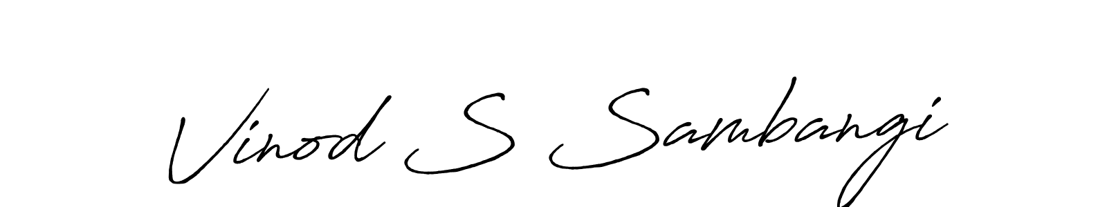 Vinod S Sambangi stylish signature style. Best Handwritten Sign (Antro_Vectra_Bolder) for my name. Handwritten Signature Collection Ideas for my name Vinod S Sambangi. Vinod S Sambangi signature style 7 images and pictures png