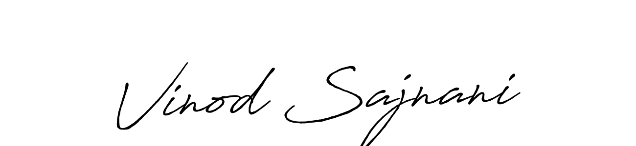 Also we have Vinod Sajnani name is the best signature style. Create professional handwritten signature collection using Antro_Vectra_Bolder autograph style. Vinod Sajnani signature style 7 images and pictures png