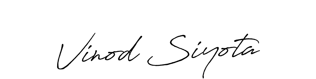 Also You can easily find your signature by using the search form. We will create Vinod Siyota name handwritten signature images for you free of cost using Antro_Vectra_Bolder sign style. Vinod Siyota signature style 7 images and pictures png