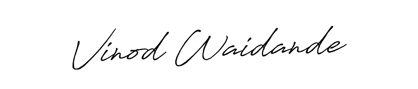 Similarly Antro_Vectra_Bolder is the best handwritten signature design. Signature creator online .You can use it as an online autograph creator for name Vinod Waidande. Vinod Waidande signature style 7 images and pictures png