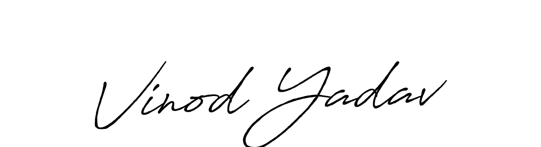 How to make Vinod Yadav name signature. Use Antro_Vectra_Bolder style for creating short signs online. This is the latest handwritten sign. Vinod Yadav signature style 7 images and pictures png