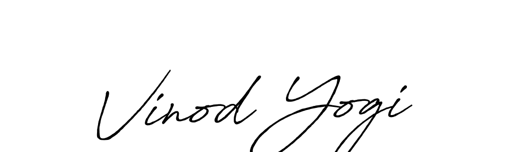 Also we have Vinod Yogi name is the best signature style. Create professional handwritten signature collection using Antro_Vectra_Bolder autograph style. Vinod Yogi signature style 7 images and pictures png