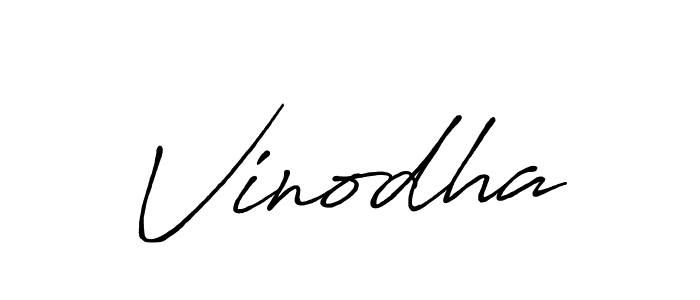 Vinodha stylish signature style. Best Handwritten Sign (Antro_Vectra_Bolder) for my name. Handwritten Signature Collection Ideas for my name Vinodha. Vinodha signature style 7 images and pictures png