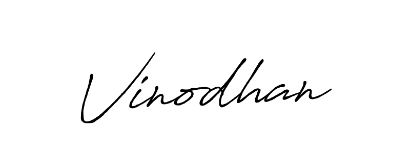 Create a beautiful signature design for name Vinodhan. With this signature (Antro_Vectra_Bolder) fonts, you can make a handwritten signature for free. Vinodhan signature style 7 images and pictures png