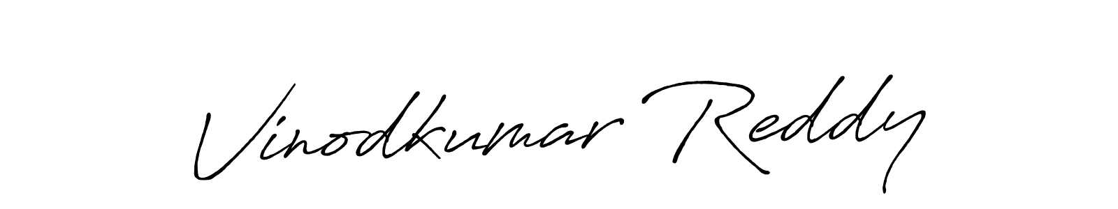 Make a beautiful signature design for name Vinodkumar Reddy. With this signature (Antro_Vectra_Bolder) style, you can create a handwritten signature for free. Vinodkumar Reddy signature style 7 images and pictures png