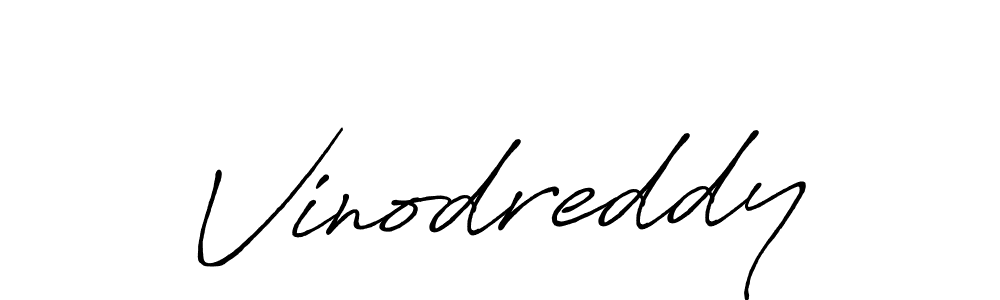 Also we have Vinodreddy name is the best signature style. Create professional handwritten signature collection using Antro_Vectra_Bolder autograph style. Vinodreddy signature style 7 images and pictures png