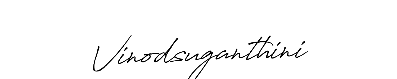 Vinodsuganthini stylish signature style. Best Handwritten Sign (Antro_Vectra_Bolder) for my name. Handwritten Signature Collection Ideas for my name Vinodsuganthini. Vinodsuganthini signature style 7 images and pictures png