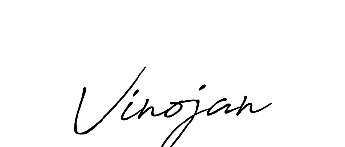 Create a beautiful signature design for name Vinojan. With this signature (Antro_Vectra_Bolder) fonts, you can make a handwritten signature for free. Vinojan signature style 7 images and pictures png