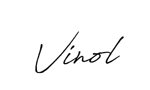 Make a beautiful signature design for name Vinol. With this signature (Antro_Vectra_Bolder) style, you can create a handwritten signature for free. Vinol signature style 7 images and pictures png