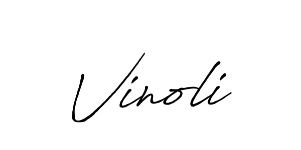 Also we have Vinoli name is the best signature style. Create professional handwritten signature collection using Antro_Vectra_Bolder autograph style. Vinoli signature style 7 images and pictures png