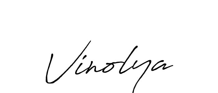 How to make Vinolya signature? Antro_Vectra_Bolder is a professional autograph style. Create handwritten signature for Vinolya name. Vinolya signature style 7 images and pictures png