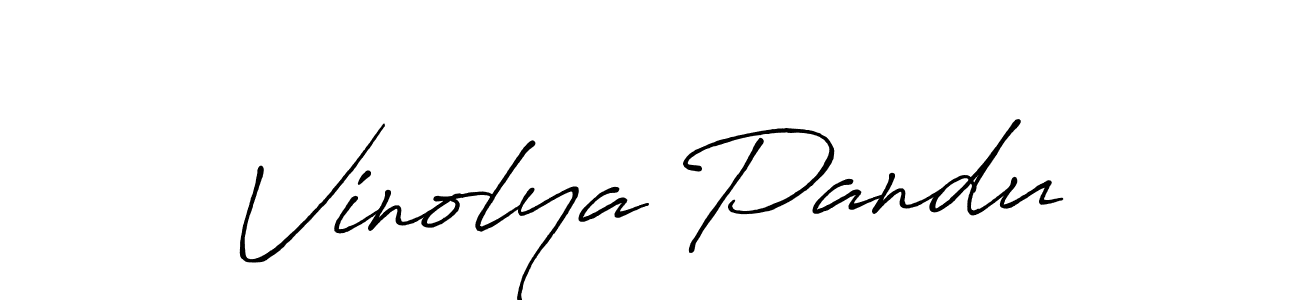Also we have Vinolya Pandu name is the best signature style. Create professional handwritten signature collection using Antro_Vectra_Bolder autograph style. Vinolya Pandu signature style 7 images and pictures png