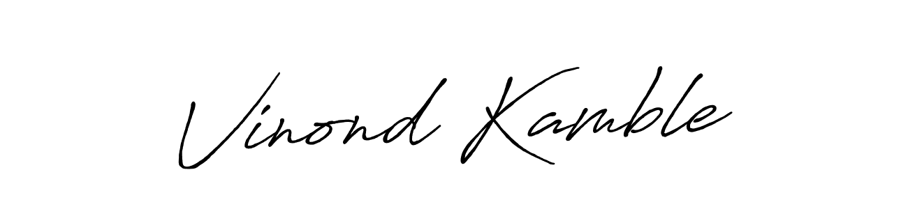 This is the best signature style for the Vinond Kamble name. Also you like these signature font (Antro_Vectra_Bolder). Mix name signature. Vinond Kamble signature style 7 images and pictures png