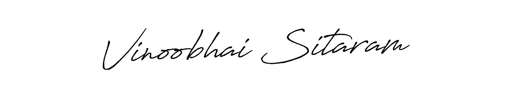 Vinoobhai Sitaram stylish signature style. Best Handwritten Sign (Antro_Vectra_Bolder) for my name. Handwritten Signature Collection Ideas for my name Vinoobhai Sitaram. Vinoobhai Sitaram signature style 7 images and pictures png