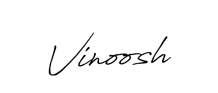 Make a beautiful signature design for name Vinoosh. Use this online signature maker to create a handwritten signature for free. Vinoosh signature style 7 images and pictures png