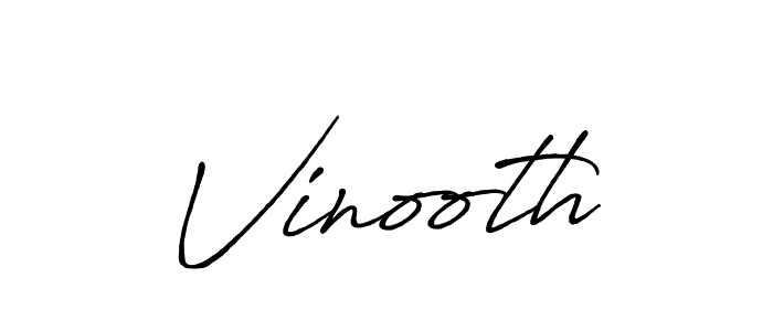 How to make Vinooth signature? Antro_Vectra_Bolder is a professional autograph style. Create handwritten signature for Vinooth name. Vinooth signature style 7 images and pictures png