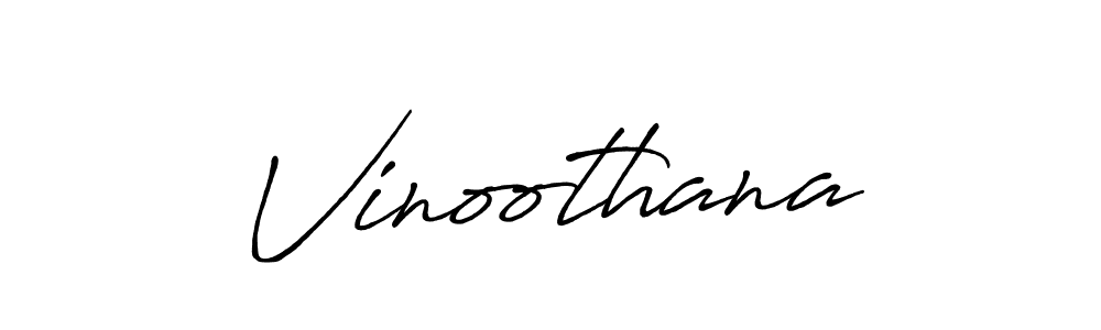 Make a beautiful signature design for name Vinoothana. With this signature (Antro_Vectra_Bolder) style, you can create a handwritten signature for free. Vinoothana signature style 7 images and pictures png