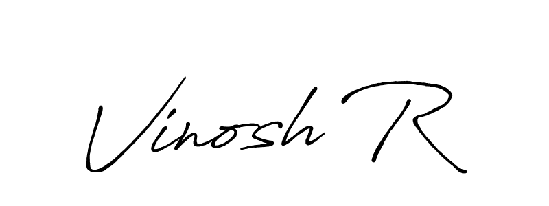 Also You can easily find your signature by using the search form. We will create Vinosh R name handwritten signature images for you free of cost using Antro_Vectra_Bolder sign style. Vinosh R signature style 7 images and pictures png