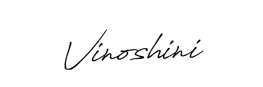 How to make Vinoshini name signature. Use Antro_Vectra_Bolder style for creating short signs online. This is the latest handwritten sign. Vinoshini signature style 7 images and pictures png