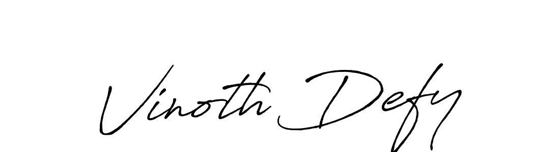 How to make Vinoth Defy signature? Antro_Vectra_Bolder is a professional autograph style. Create handwritten signature for Vinoth Defy name. Vinoth Defy signature style 7 images and pictures png