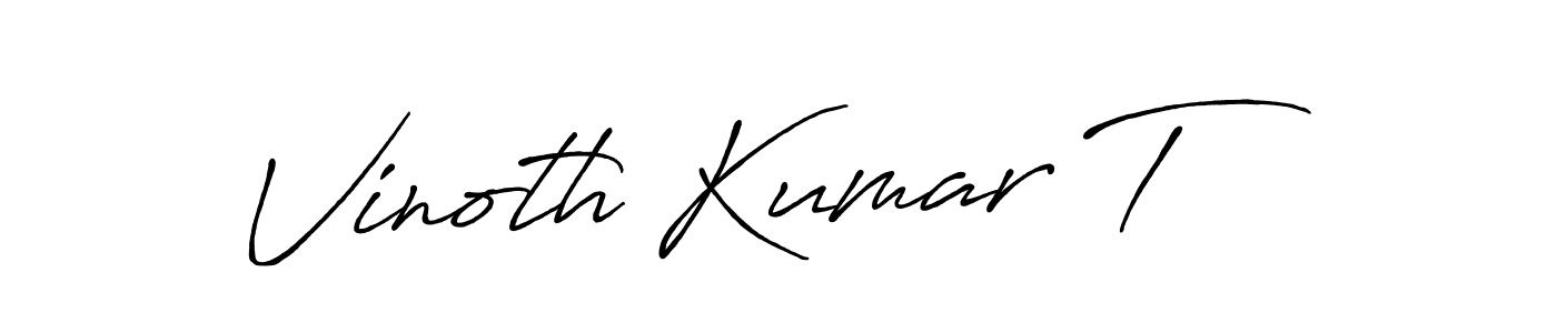 The best way (Antro_Vectra_Bolder) to make a short signature is to pick only two or three words in your name. The name Vinoth Kumar T include a total of six letters. For converting this name. Vinoth Kumar T signature style 7 images and pictures png