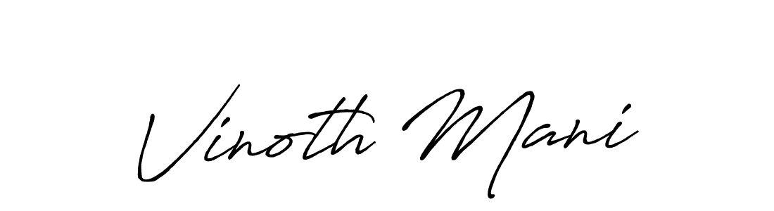 How to make Vinoth Mani signature? Antro_Vectra_Bolder is a professional autograph style. Create handwritten signature for Vinoth Mani name. Vinoth Mani signature style 7 images and pictures png