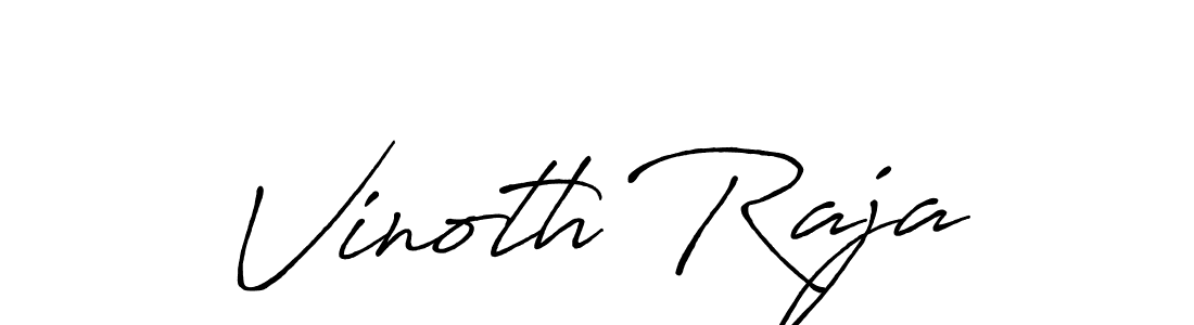 Vinoth Raja stylish signature style. Best Handwritten Sign (Antro_Vectra_Bolder) for my name. Handwritten Signature Collection Ideas for my name Vinoth Raja. Vinoth Raja signature style 7 images and pictures png