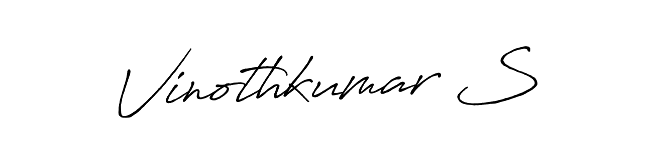 Similarly Antro_Vectra_Bolder is the best handwritten signature design. Signature creator online .You can use it as an online autograph creator for name Vinothkumar S. Vinothkumar S signature style 7 images and pictures png