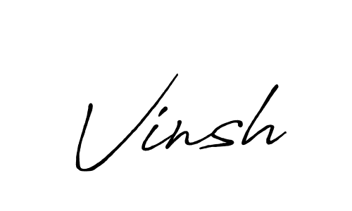 It looks lik you need a new signature style for name Vinsh. Design unique handwritten (Antro_Vectra_Bolder) signature with our free signature maker in just a few clicks. Vinsh signature style 7 images and pictures png