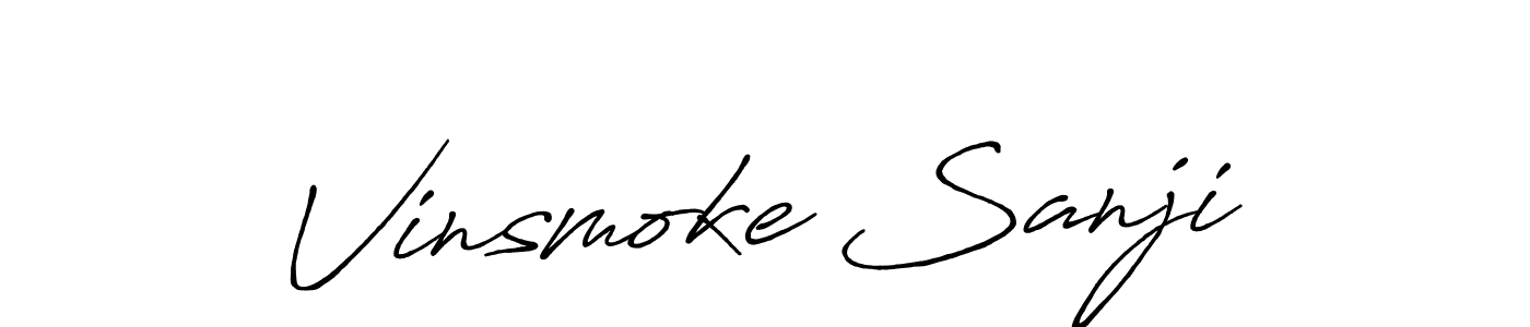 Use a signature maker to create a handwritten signature online. With this signature software, you can design (Antro_Vectra_Bolder) your own signature for name Vinsmoke Sanji. Vinsmoke Sanji signature style 7 images and pictures png