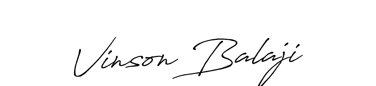 Make a beautiful signature design for name Vinson Balaji. Use this online signature maker to create a handwritten signature for free. Vinson Balaji signature style 7 images and pictures png