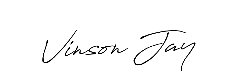 Use a signature maker to create a handwritten signature online. With this signature software, you can design (Antro_Vectra_Bolder) your own signature for name Vinson Jay. Vinson Jay signature style 7 images and pictures png