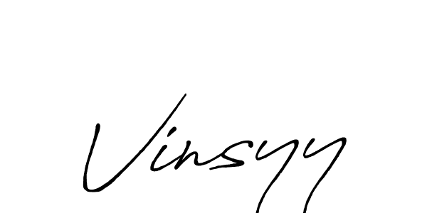 Vinsyy stylish signature style. Best Handwritten Sign (Antro_Vectra_Bolder) for my name. Handwritten Signature Collection Ideas for my name Vinsyy. Vinsyy signature style 7 images and pictures png