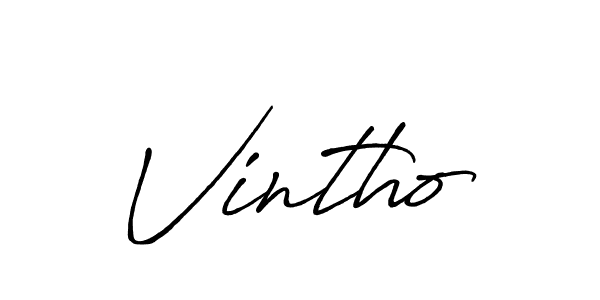 Make a beautiful signature design for name Vintho. With this signature (Antro_Vectra_Bolder) style, you can create a handwritten signature for free. Vintho signature style 7 images and pictures png