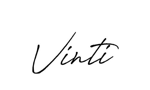 Make a beautiful signature design for name Vinti. With this signature (Antro_Vectra_Bolder) style, you can create a handwritten signature for free. Vinti signature style 7 images and pictures png